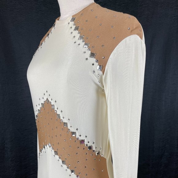 🚨Vintage🚨 AMAZING Custom 70's Jeweled Body Con Dress with Drop Sleeves Sexy! - Picture 4 of 4